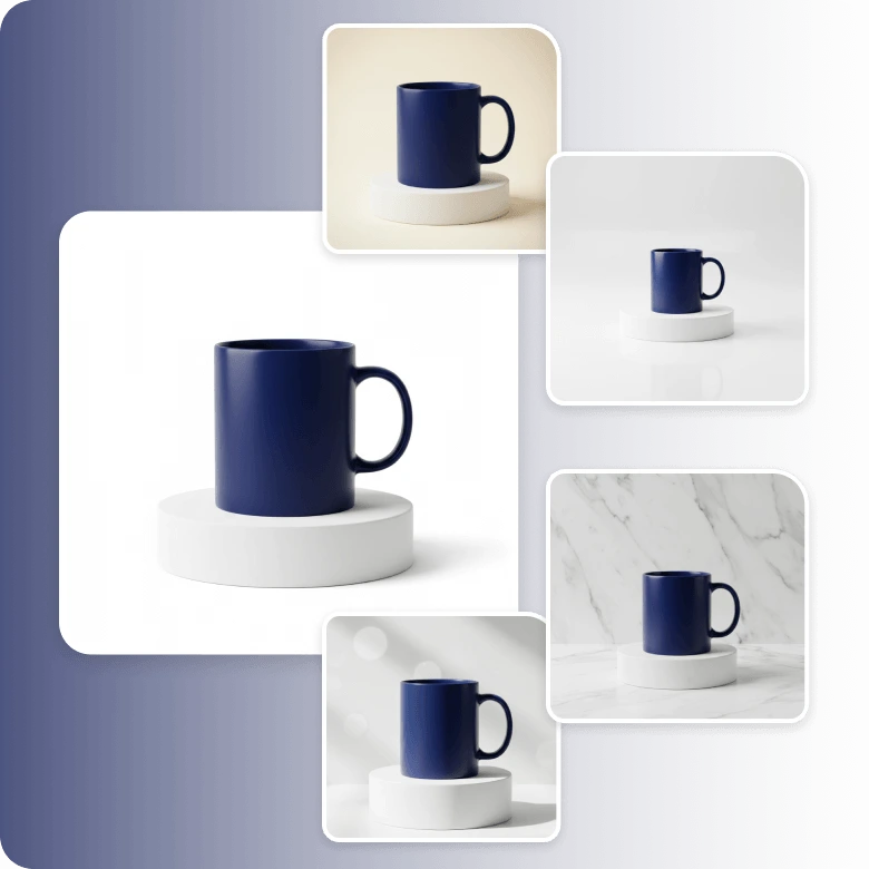 different types of textures applied while changing photo background to white for natural look.