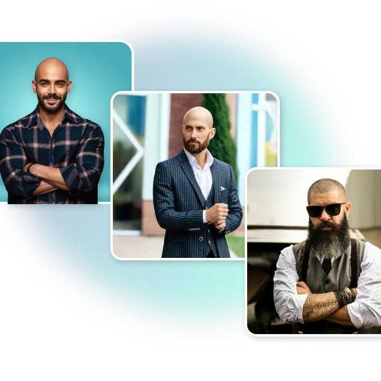 AI created bald head filter