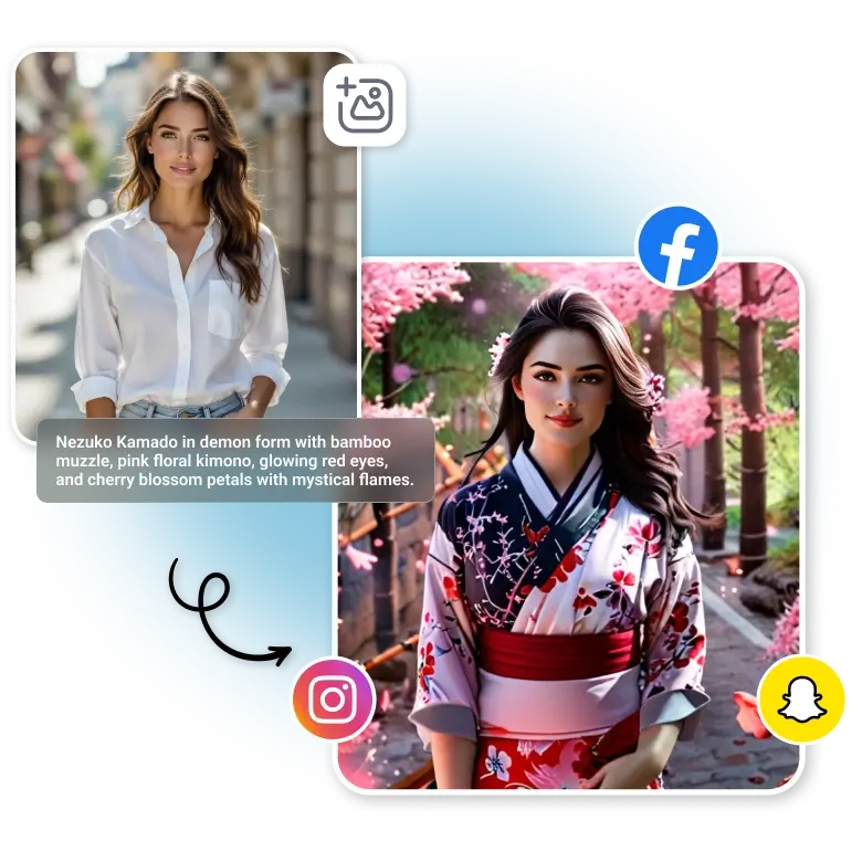 image to demon slayer filter turning any photo into a demon slayer-inspired masterpiece with unique art style.