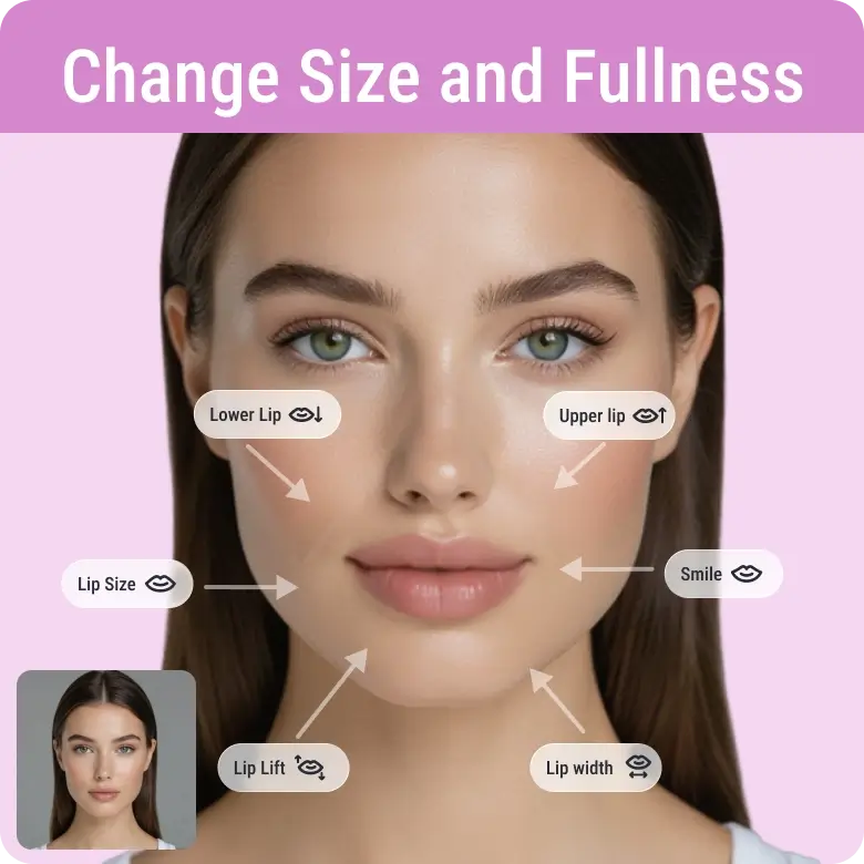 get fuller lips using ai portrait reshaper for a natural and enhanced look.