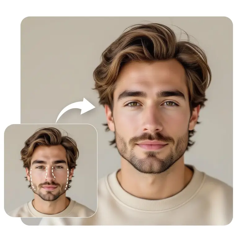 ai face reshape tools for selfies, portraits, and profile pictures with versatile use cases.