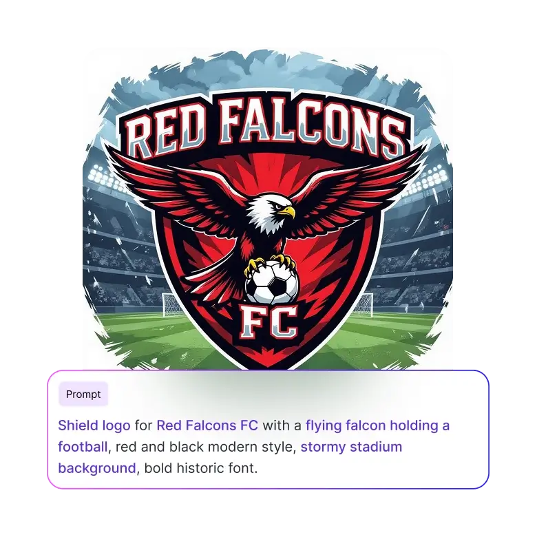 custom college football logo generator producing vibrant and collegiate-inspired designs with school spirit and athletic prowess.