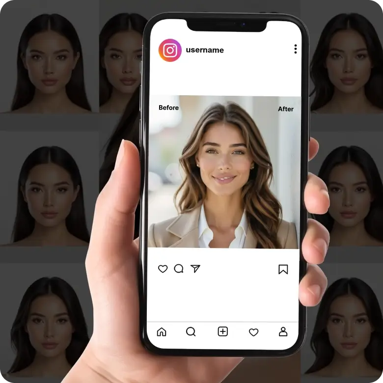 adjust each facial feature including eyes, nose, and lips along with forehead for perfect proportions.