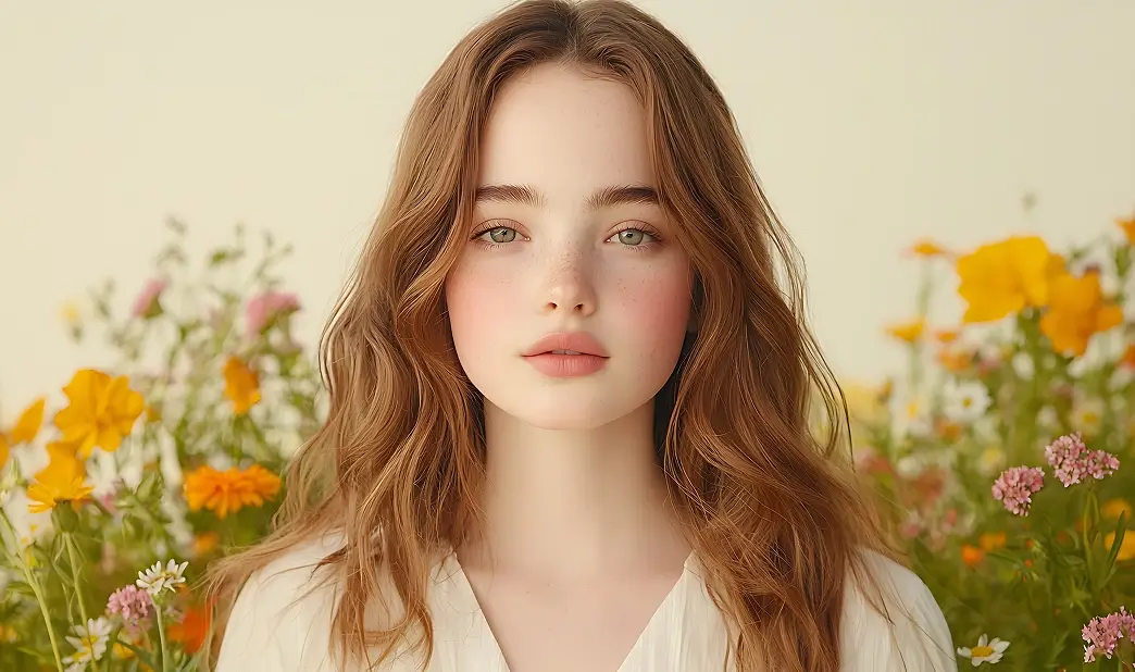 before image showing natural forehead size and original facial features.