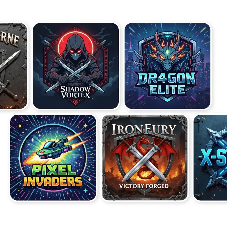 text-to-image gaming logo created with AI, transforming your text into a visually appealing design.