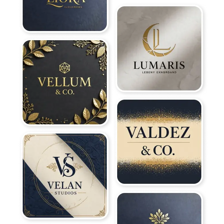 custom luxury logo generated by ai for premium brands with elegant and sophisticated design.
