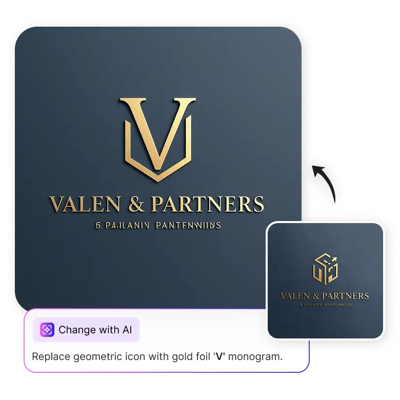 edit your luxury logo easily with ai tools to adjust colors, fonts, and design elements.