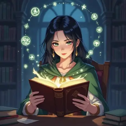 style image of Nico Robin reading a book transformed into one piece anime style using ai filter.
