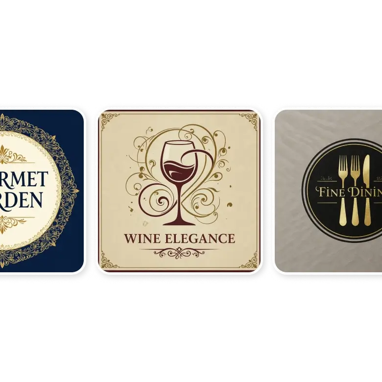 fancy restaurant logo made by ai with pretty details.