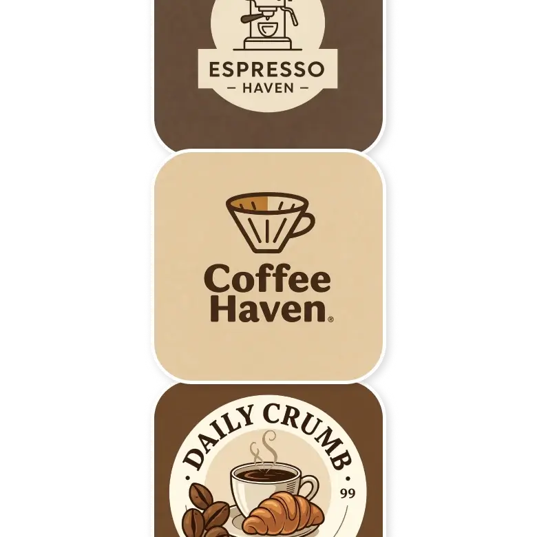 coffee shop logo made by ai that looks warm and cozy.