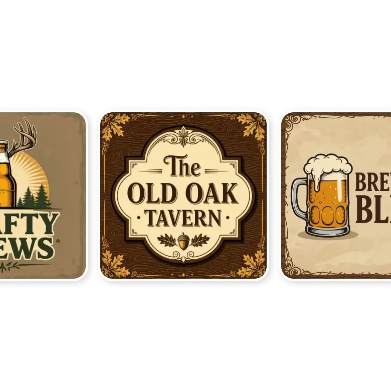 pub logo made by ai with bold and cool style.