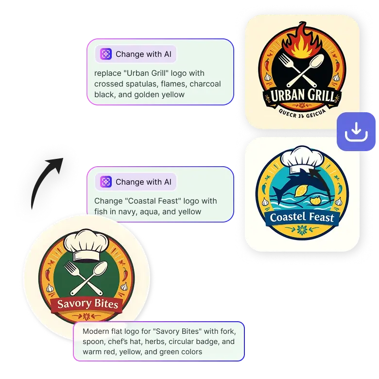 easy ai guide to make a restaurant logo fast and simple.