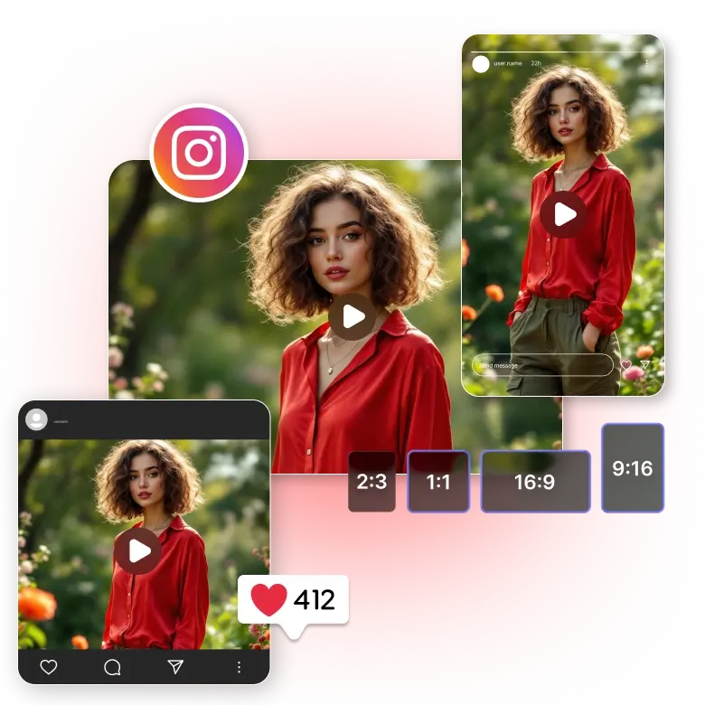 banner image showing instagram video resizer tool with intuitive interface and editing options.