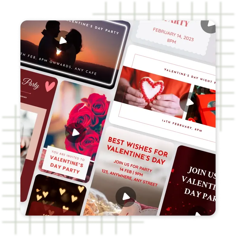 Valentine's day party video invitation