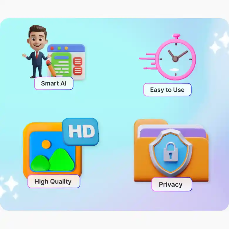 image displaying multiple caricature styles like magician hunter and chef.