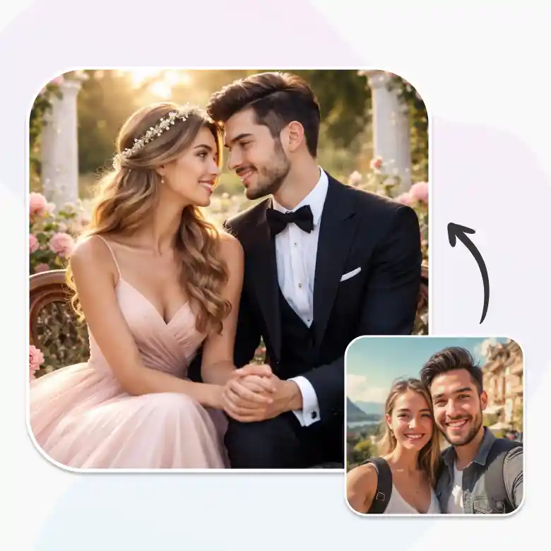 fine tune couple photos without regenerating using ai pre wedding photography for natural results.