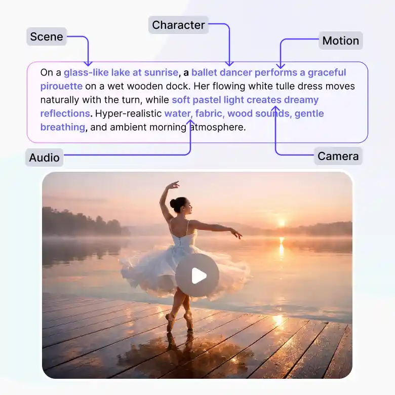 Kling 3.0 prompt demonstrating realistic motion and physics