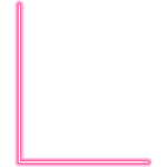 Neon pink half rectangle outline