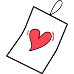 Red Heart on paper