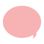 Pink Oval Dialogue Bubble