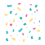 Colorful Basic Confetti Illustration