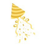 Yellow Party Confetti Illustration