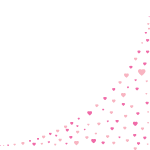 Curved Hearts Confetti Border