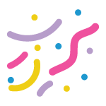 Curvy Wavy Confetti Illustration