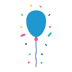 Balloon Confetti Illustration