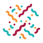 Colorful Wavy Confetti