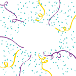 Yellow Purple Pattern Confetti