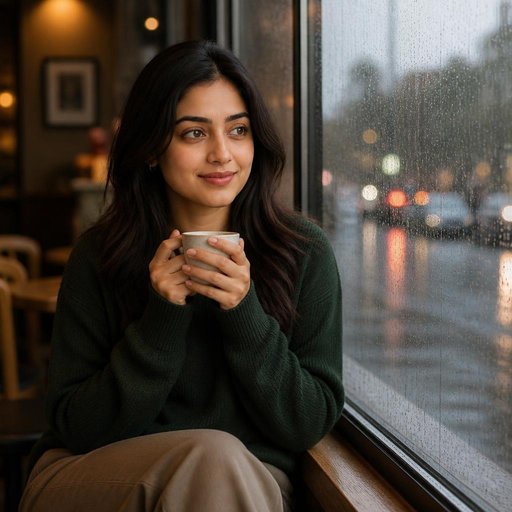 Rainy Café Window