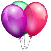 Red Purple Green Balloon