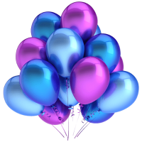 Blue Purple Balloons