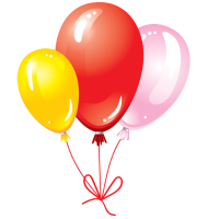 Yellow Red Pink Balloons