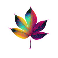 colorful leaf of maple shape