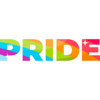 Rainbow Pride Text Sticker