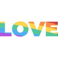 Pride Love Text Sticker 1