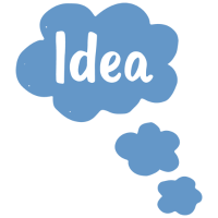 Baby Blue idea thought cloud