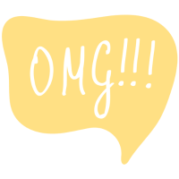 OMG yellow speech bubble