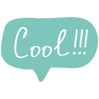 Cool Blue speech bubble