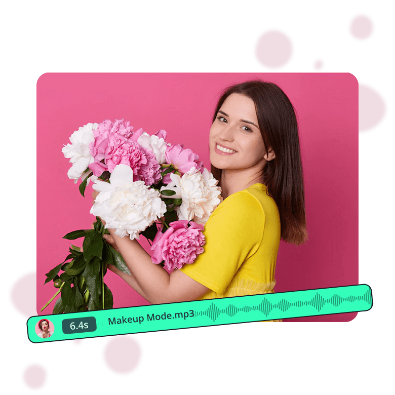 birthday music added to a photo using add music to picture online tool for a festive and personalized greeting.
