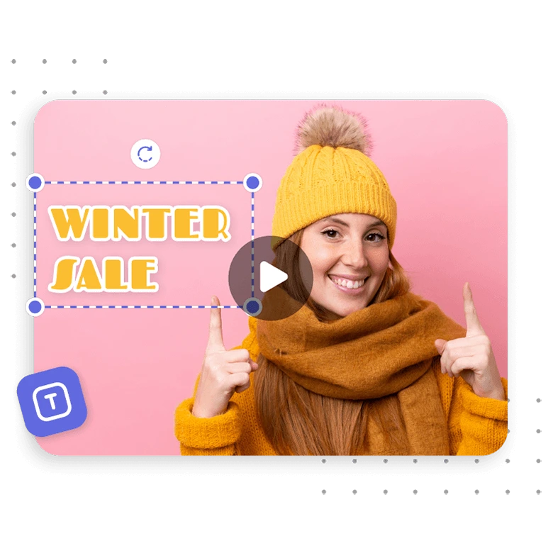 Winter sale in girl photo