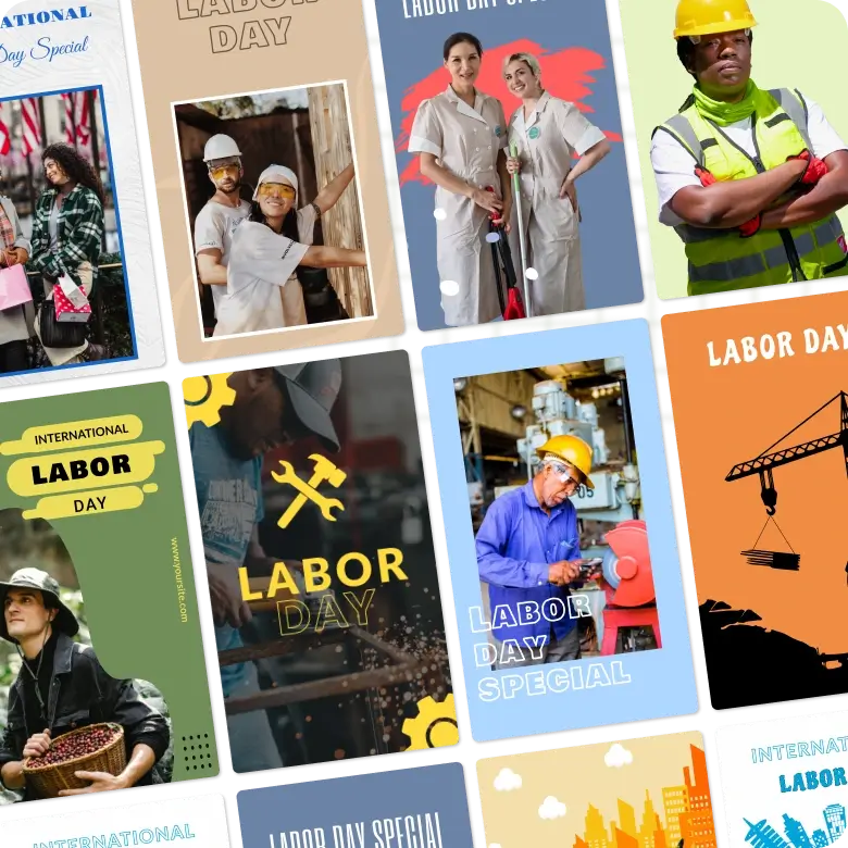 Collection of free happy labor day poster