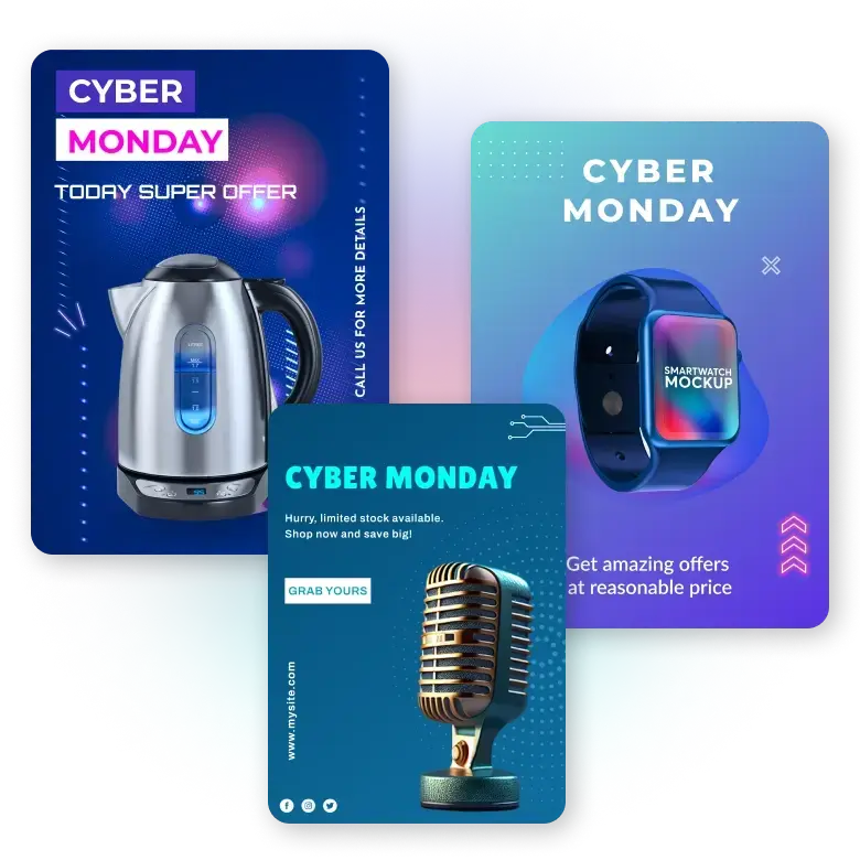 Free Cyber Monday sale poster