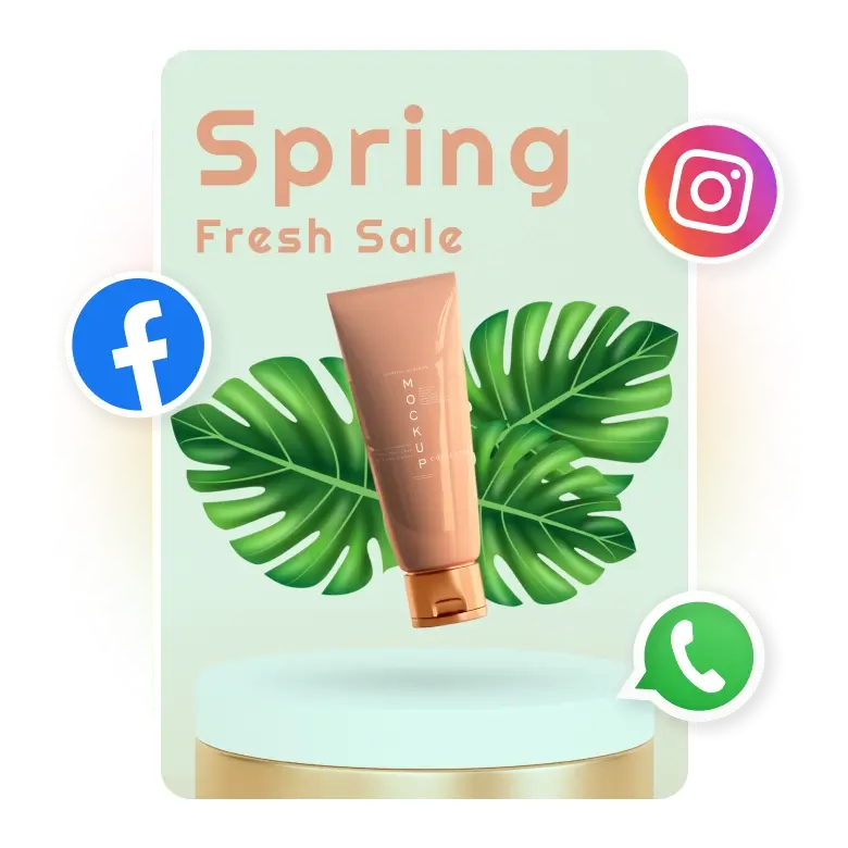 product advertisement posters for Facebook, Instagram and WhatsApp