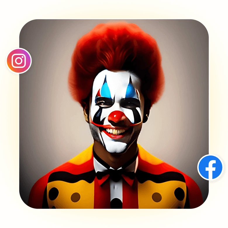 AI Joker avatar for Facebook and Instagram