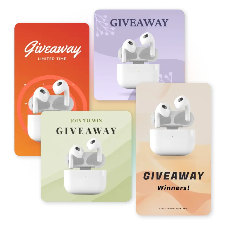 AI generated Instagram giveaway templates