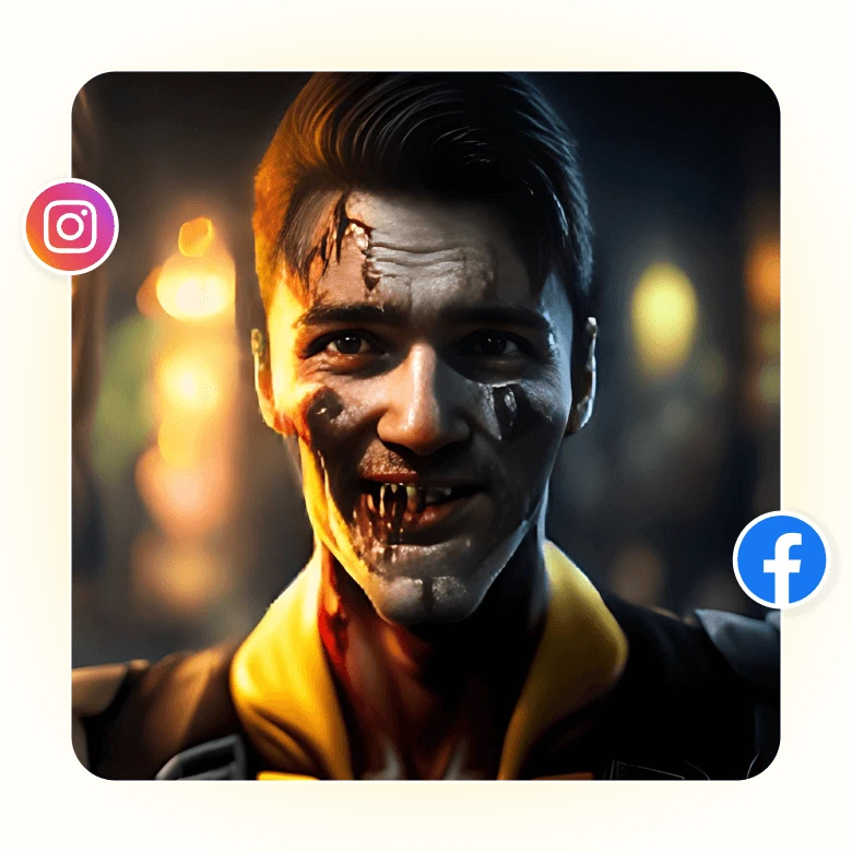 Halloween spooky avatar for facebook and instagram