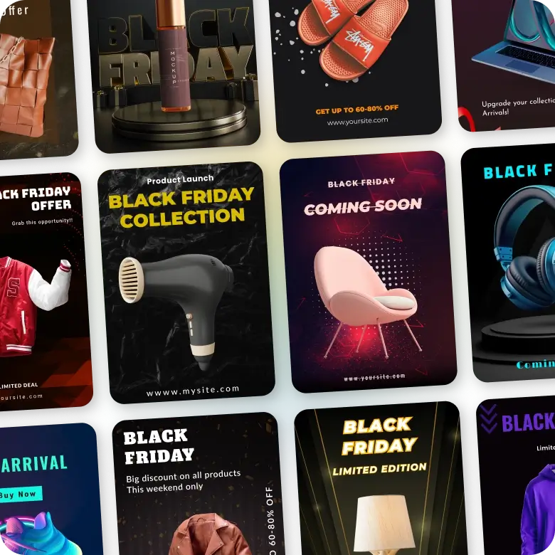 Collection of Black Friday poster designs